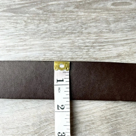 Vintage Jacob Jr Brown Leather  Rhinestones Floral Buckle Belt - Picture 14 of 14